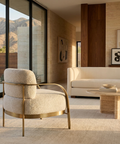 Daphne Cream Fabric Accent Chair 