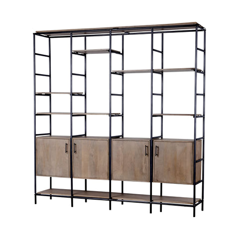 Darius Solid Wood Modular Shelving Unit-1