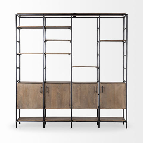 Darius Solid Wood Modular Shelving Unit-4