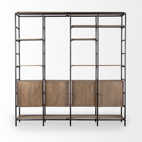 Darius Solid Wood Modular Shelving Unit-5