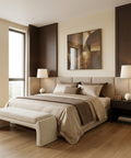 Davide Cream Travertine-Look Table Lamp Set of 2 