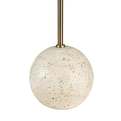 Davide Cream Travertine-Look Table Lamp Set of 2 -2