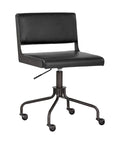Davis Onyx Faux Leather Swivel Office Chair-1