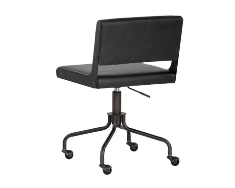 Davis Onyx Faux Leather Swivel Office Chair-3