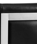 Dean Black Modern Leather Counter Stool -4