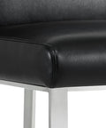 Dean Black Modern Leather Counter Stool -5