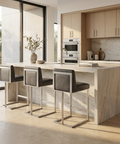 Dean Magnetite Modern Leather Counter Stool 