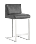 Dean Magnetite Modern Leather Counter Stool -1