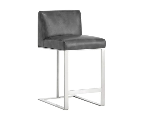 Dean Magnetite Modern Leather Counter Stool -1