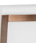 Dean White Modern Leather Stool -4