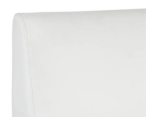 Dean White Modern Leather Stool -5