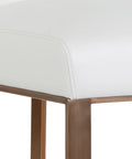 Dean White Modern Leather Stool -6