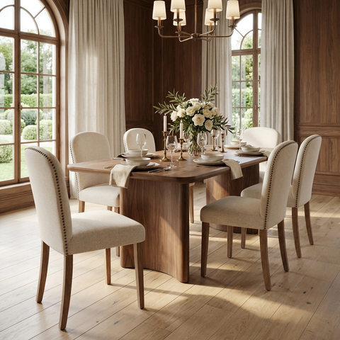 Delilah Cream Wood Dining Chair