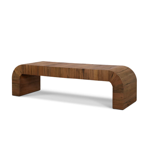 Denton Medium Brown Reclaimed Wood Bench-1