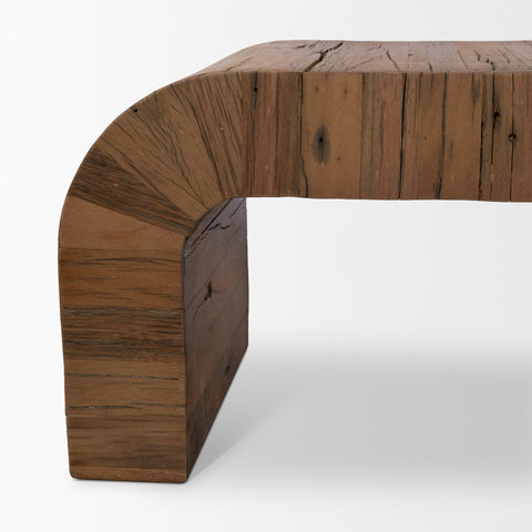 Denton Medium Brown Reclaimed Wood Bench-5