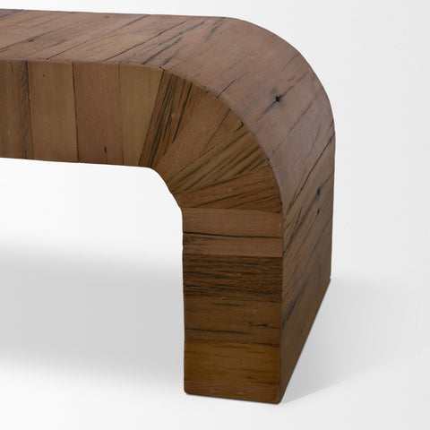 Denton Medium Brown Reclaimed Wood Bench-6