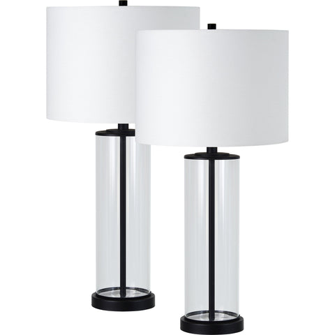 Desdemona Clear Glass Table Lamps (Set of 2) -1