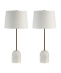 Dili Natural White Marble Table Lamp Set of 2 -1