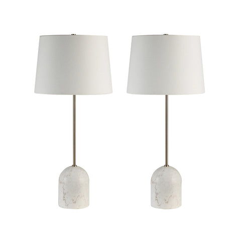 Dili Natural White Marble Table Lamp Set of 2 -1