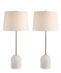 Dili Natural White Marble Table Lamp Set of 2 -2