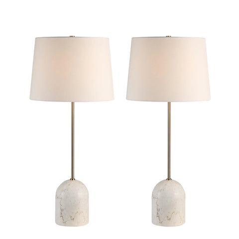 Dili Natural White Marble Table Lamp Set of 2 -2