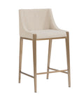 Dionne Oatmeal Modern Upholstered Counter Stool-1