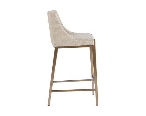Dionne Oatmeal Modern Upholstered Counter Stool-2