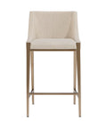 Dionne Oatmeal Modern Upholstered Counter Stool-3