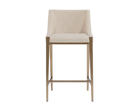 Dionne Oatmeal Modern Upholstered Counter Stool-3