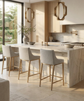 Dionne Pebble Modern Upholstered Counter Stool 