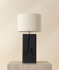 Dirsan Textured Black Plaster Table Lamp-2