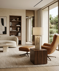 Dirsan Textured Taupe Plaster Table Lamp 