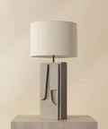 Dirsan Textured Taupe Plaster Table Lamp -1