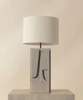 Dirsan Textured Taupe Plaster Table Lamp -2