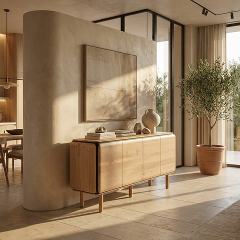 oak wood sideboard cabinet