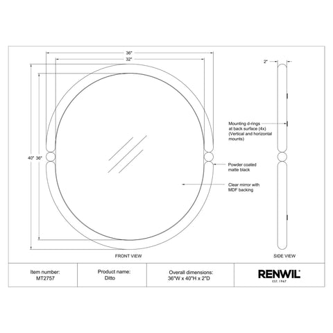 Ditto Black Modern Wall Mirror-5