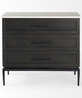 Divina Black-Brown Marble-Top Accent Cabinet-2