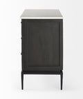 Divina Black-Brown Marble-Top Accent Cabinet-3