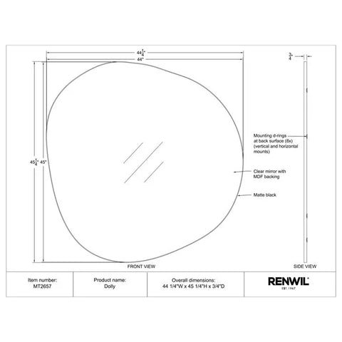 Dolly Black Modern Wall Mirror-6