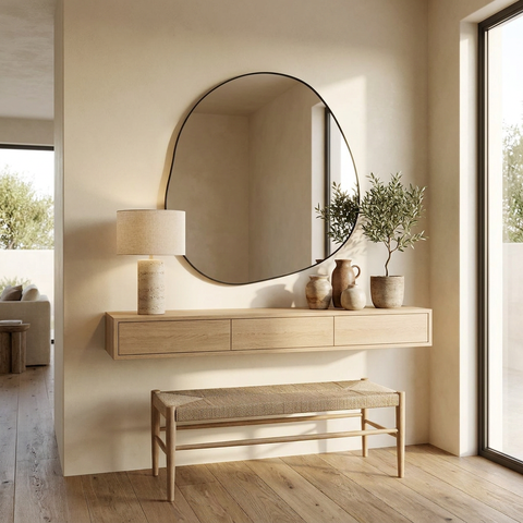 Dolly Black Modern Wall Mirror