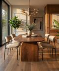 Domingo Solid Acacia Walnut Dining Table