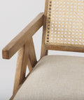 Donna Beige Fabric Cane Back Accent Chair -6