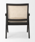 Donna Black Wood Cane Back Accent Chair -4