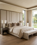 Dorato Off-White Travertine-Look Table Lamp Set of 2 -