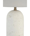 Dorato Off-White Travertine-Look Table Lamp Set of 2 -2
