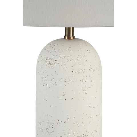 Dorato Off-White Travertine-Look Table Lamp Set of 2 -2