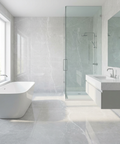 Grey polished floor tile