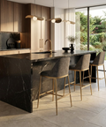 Dover Portabella Modern Faux Leather Counter Stool