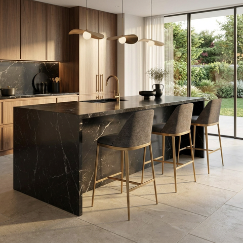 Dover Portabella Modern Faux Leather Counter Stool