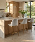 Dover Stone Modern Faux Leather Counter Stool